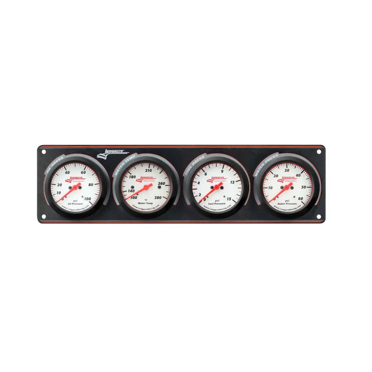 Longacre 52-46918 Sportsman Elite 5 Gauge Panel Oil Pressure, Water Temp+ 2-wire