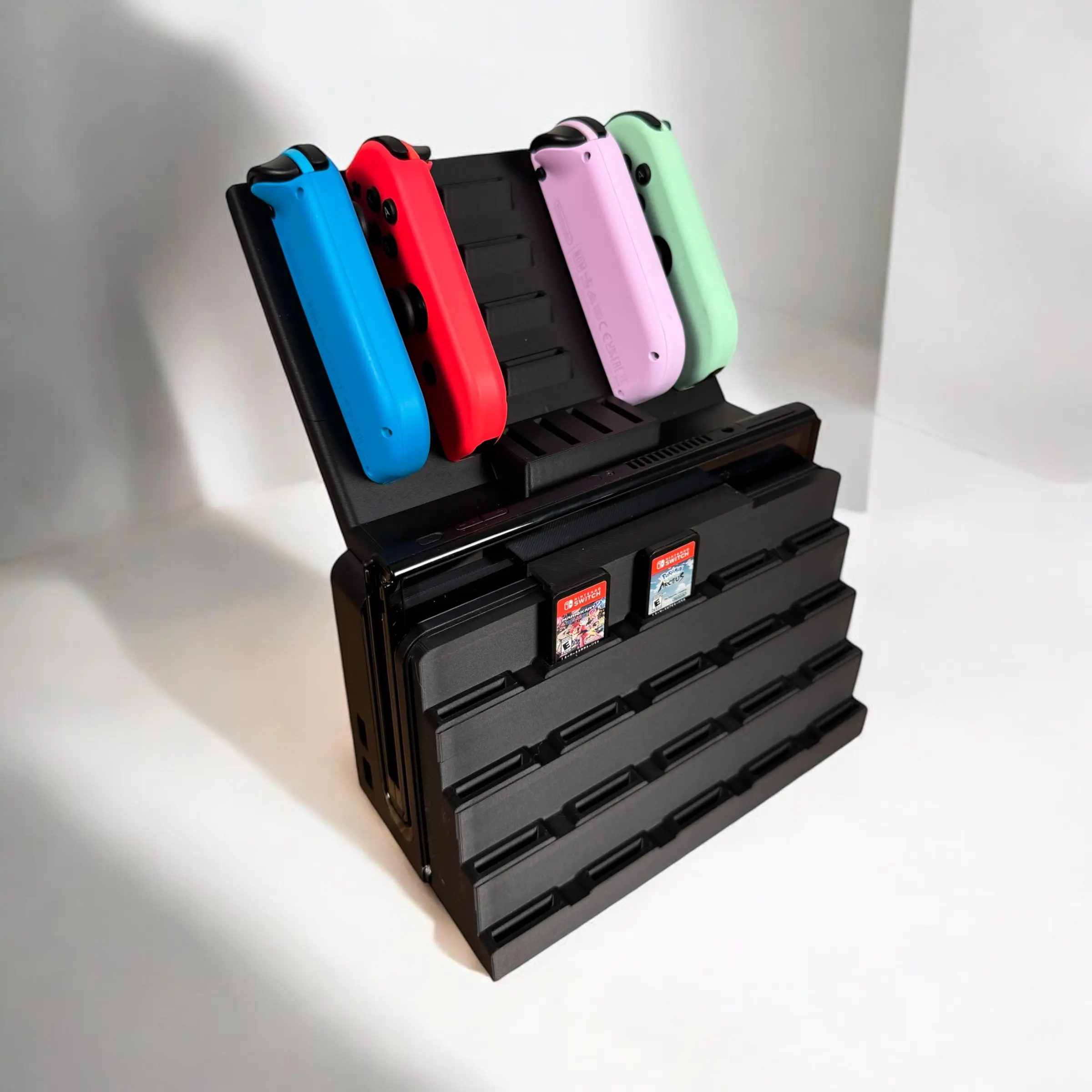 3D Printed Nintendo Switch Joy-Con & Game Holder – 28 Games