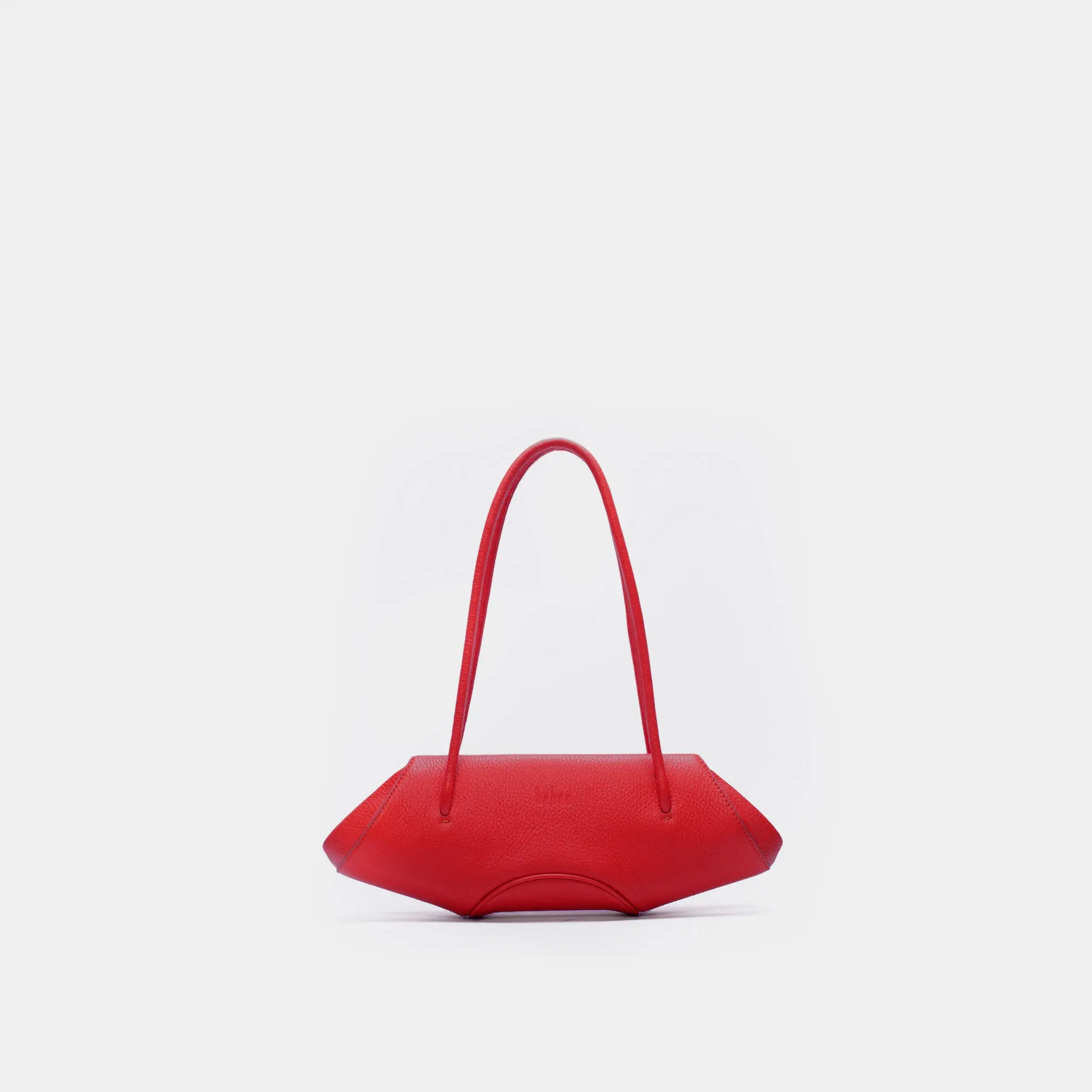 ELIZABETH BAGUETTE MINI PEBBLE RED