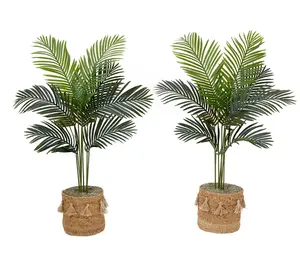 Nearly Natural S/(2) 4' Artificial Paradise Palm Tree DIY KIT