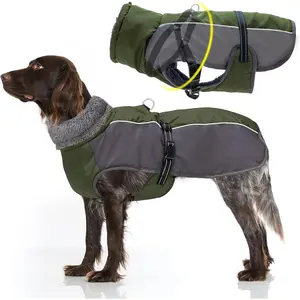 Dog Coat with Harness for Small Medium Large Dogs, Windproof Warm Winter Dog Jacket with Harness Built in for Walking Outdoor, Reflective Adjustable Snow Rain Cold Weather Dog Vest Clothes