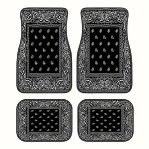 Vibrant Paisley Pattern Car Floor Mats, Waterproof & Non-Slip, Easy to Clean, Durable, Custom Fit for Cars, Sedans, Suvs, Car Accessories