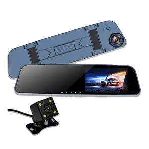 Rearview Mirror Dash Cam Ultra Thin HD Dual Camera Front Rear Dual Recording 4S Lens