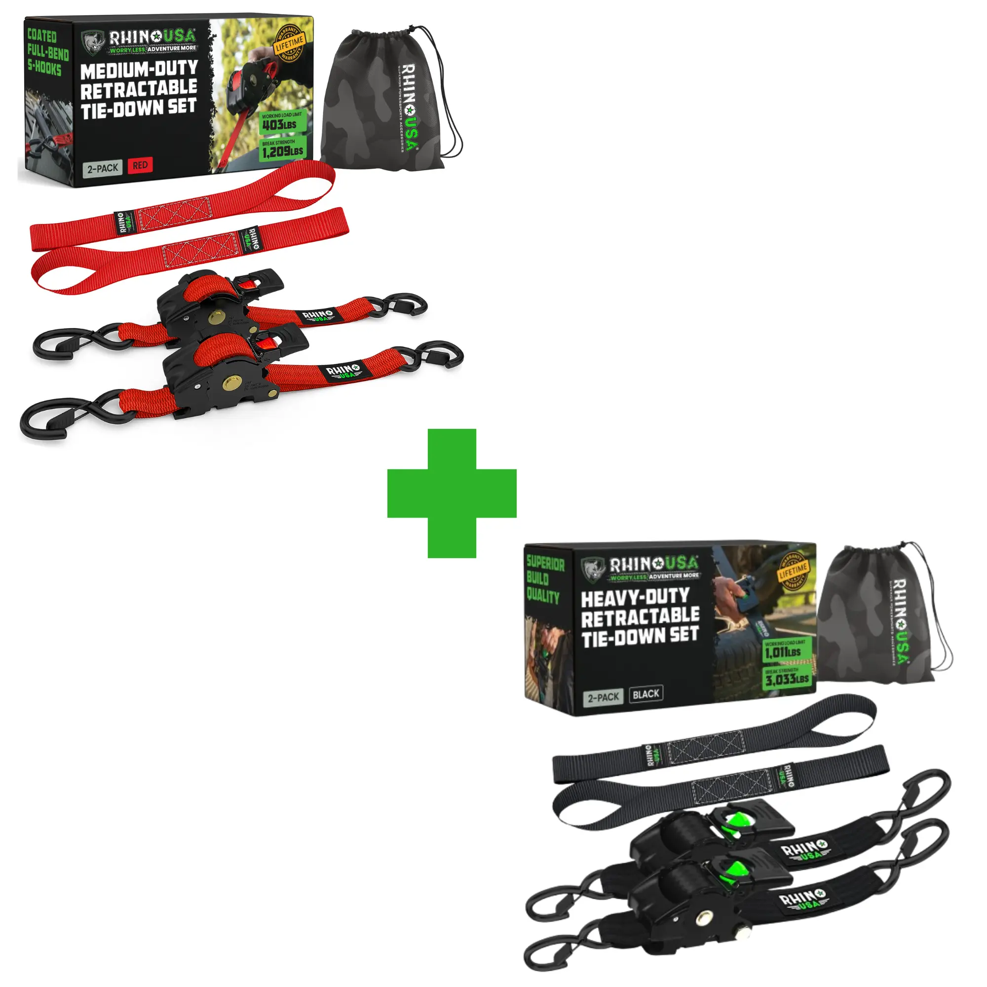 1” RED 2pc + 2” BLK 2pc