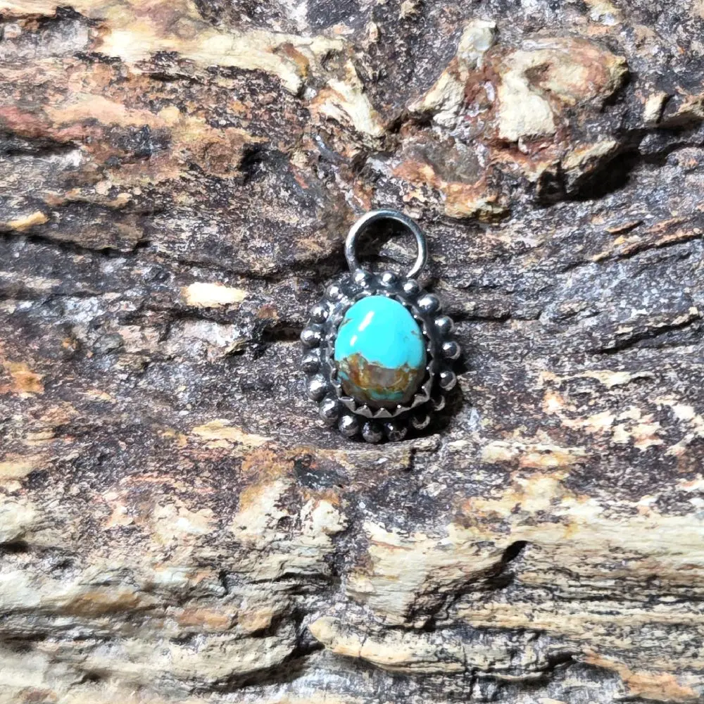 Sterling Silver Turquoise Charm
