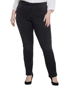 NYDJ Plus Marilyn Cordoba Cliff High-Rise Straight Leg Jean
