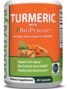 GoodAfya Turmeric Supplement- Adult, Child, Gluten Free, GMO Free, Organic, Dairy Free, Blood Pressure Control