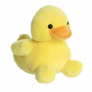 Aurora Adorable Palm Pals Tubby Rubber Ducky Stuffed Animal - Fun Collectible Plush for Kids and Adult Collectors - Perfect for Decorating Rooms and Birthday Gifts - Yellow 5 Inches