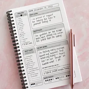 Mental Health Journal - Daily Self Care Journal with Check-Ins, Resources, and Coloring