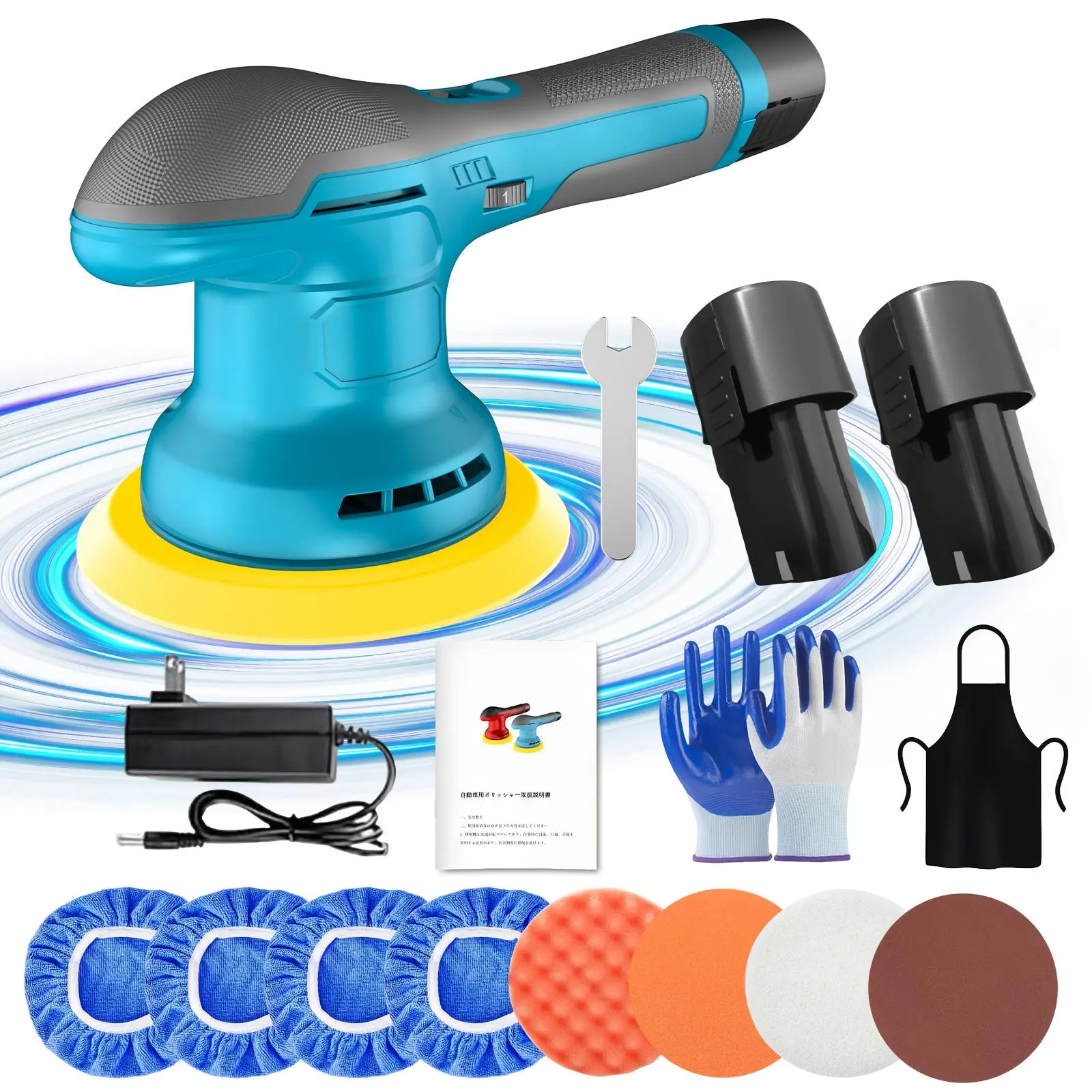 12V AU A04 Car Detailing Polisher, Automotive Waxing Machine for Car Washing & Maintenance, 12V Power, Car Wax Polishing Machines & Accessories