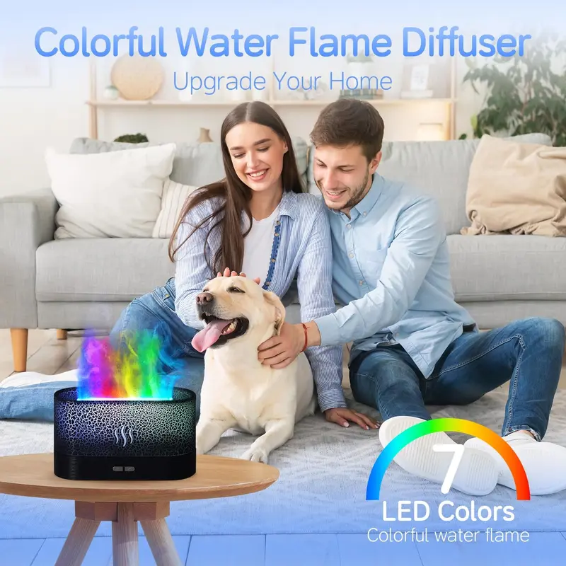 Portable Colorful Night Light Humidifier, USB Powered Mist Maker with Anti-dry Function, Desktop Small Aroma Diffuser Air Humidifier For Bedroom Home Office 6