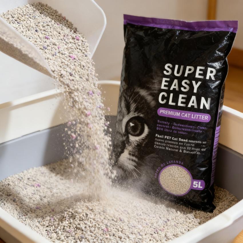 5L Premium Lavender Bentonite Cat Litter | Fast Clumping & Odor Control