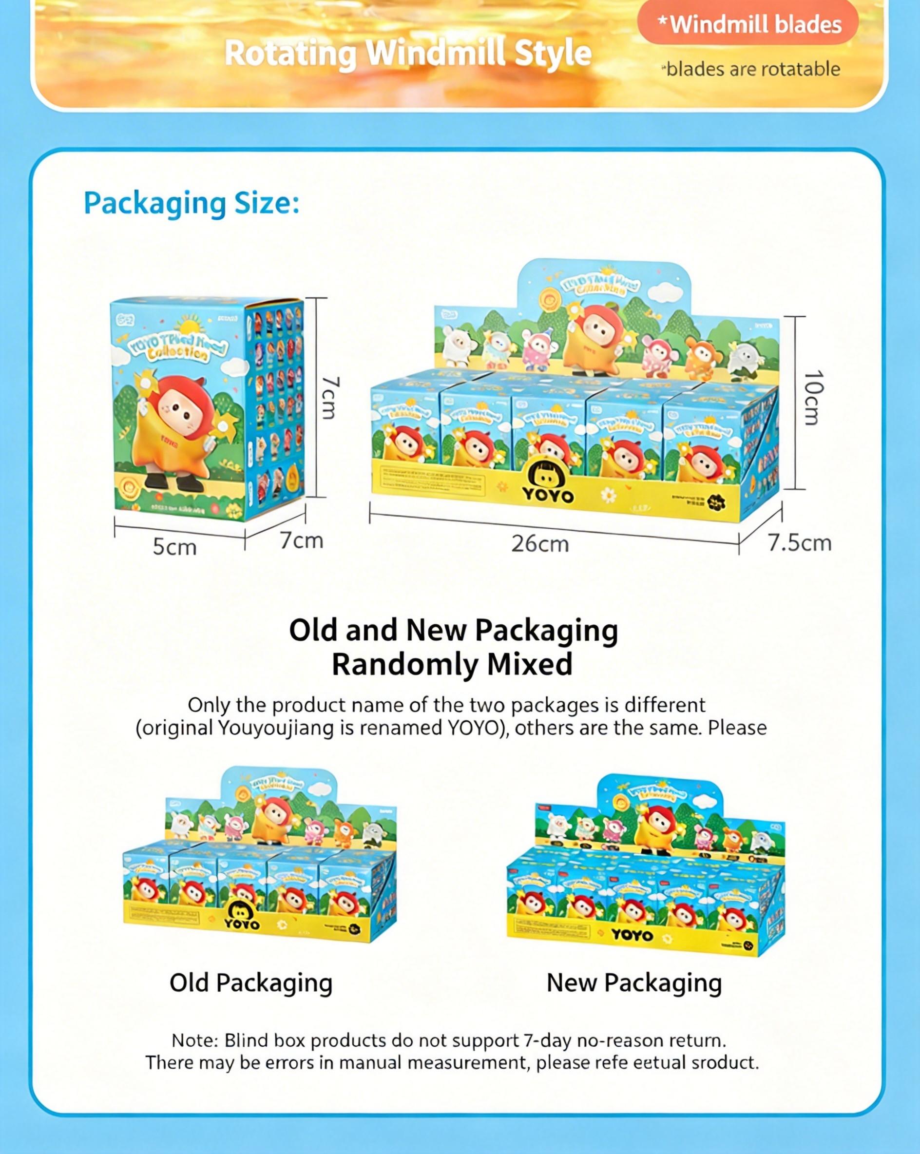 MINISO YOYO Cute Tilting Series Icon Box Blind Box Figurine “Rururu Sauce” Trendy Collectible Figurine Ornament Birthday Gift