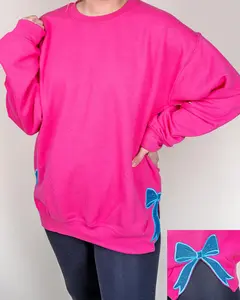 HELICONIA Embroidered Side Bows Unisex NuBlend Crew Sweatshirt