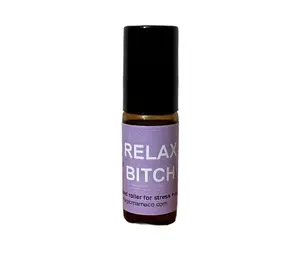 MagicMamaCo Relax Oil Roller with Crystal 5ml Glass Amber Bottle Aromatic Blend for Stress Relief & Wellbeing