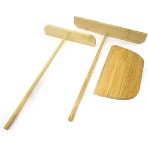 3PCS Wooden Crepe Spreaders for Cooking (2 Size Spreaders + 1 Scraper)