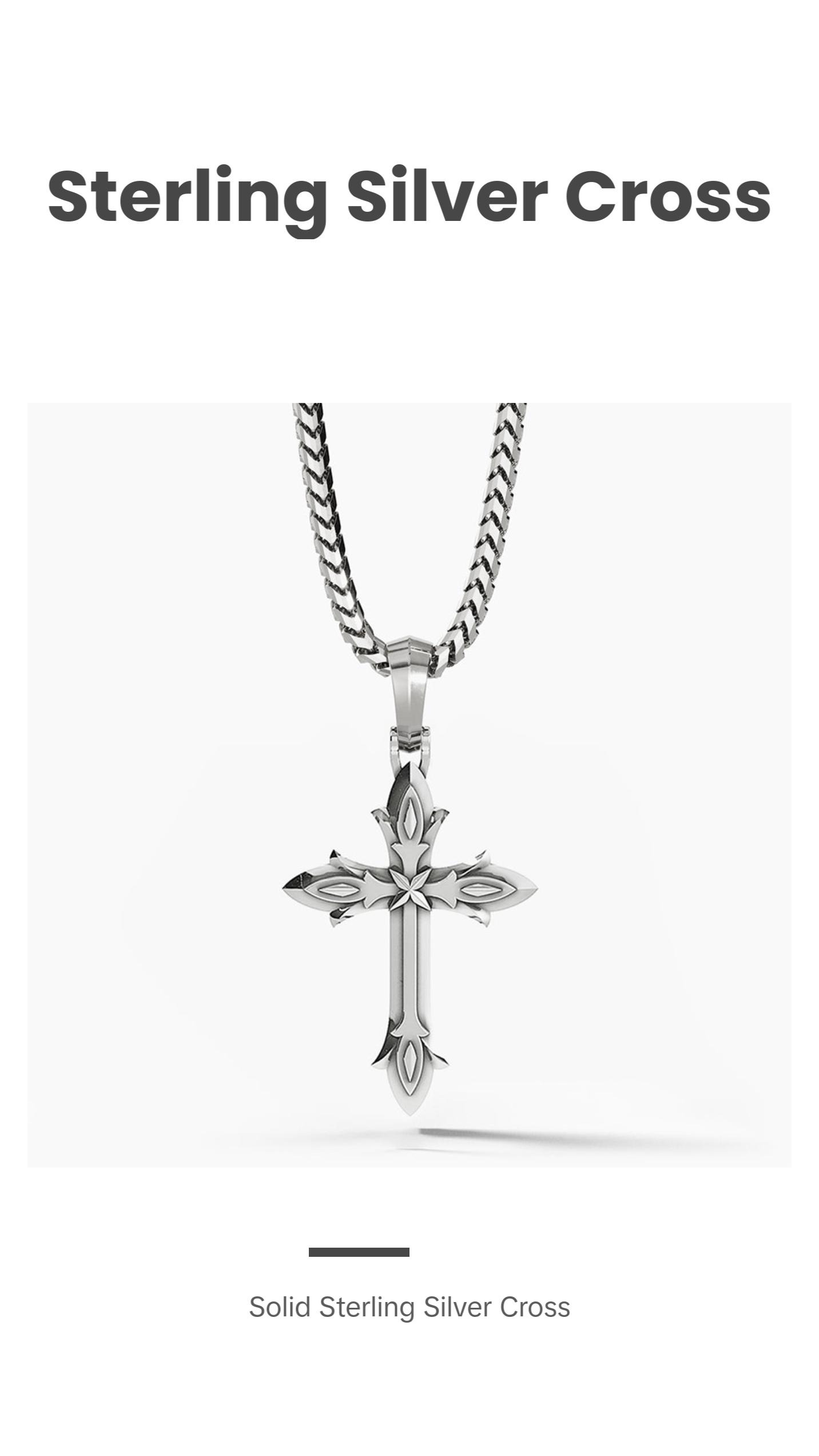 Courage, Silver Cross Pendant