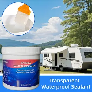 1KG (35oz) Transparent Liquid Waterproof Sealant - Premium High-Viscosity Easy-Apply Adhesive, Water Resistant Indoor/Outdoor Home Repair Tool for Cracks, Leaks, Surface Seals