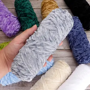 2-Pack Soft Polyester Velvet Yarn, Warm and Comfortable, Ideal for DIY Knitting and Crochet, Perfect for Sweaters, Blankets, Socks, Scarves