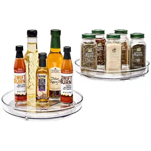Sorbus 9 Inch Clear Lazy Susan Organizer 2 Pack