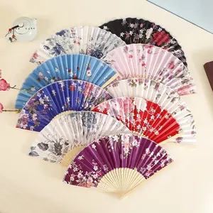 Portable Folding Bamboo Fan, Japanese Retro Design, Women's Choice, Handheld Fan with Kanagawa Wave Pattern, Elegant Decorative Item