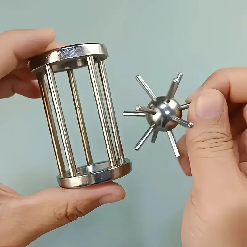 Stainless Steel Puzzle Cage Complex Multi-Layer High-Difficulty Metal Intellectual Lock Puzzle Toy Creative Gift & Party Decoration
