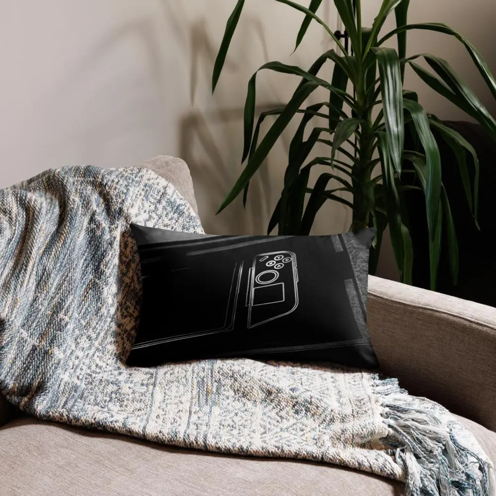 LED Glow Throw Pillow – Neon Smartphone Outline for Futuristic Spaces | Do Not Disturb by CouchCuddles