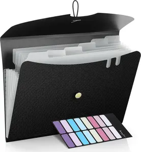 7-Pocket Expanding File Folder – Sleek and Durable Accordion Organizer for Documents – Letter Size with Secure Bungee Closure