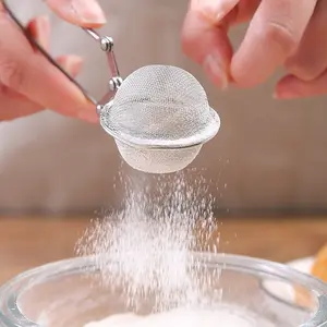2pcs Elevate your baking supplies with this Powdered Sugar Shaker and Flour Sifter!