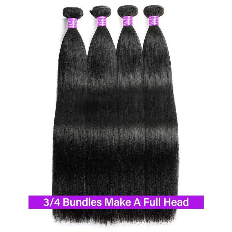 Brazilian Virgin Human Hair Bundles Yaki Straight Quick Weave Sew In Viral Hair Bundles Natural Color TikTokShopBlackFriday