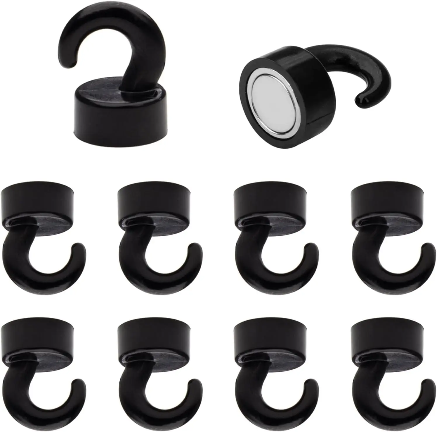 Small Magnetic Hooks for Refrigerator Mini Hooks for Cruise Cabins Kitchen Classroom Office Pack of 10 Black Space Saving Strong Magnetic Force Versatile Application Sleek Organized Safe Environmentally Friendly