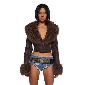 Covet Moto Jacket - Brown