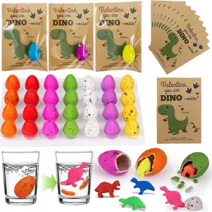 24 Pack Dinosaur Egg Hatching Valentine Cards、Kids Boys & Girls Classroom Exchange Party Favors ,Easter & New Year Gifts