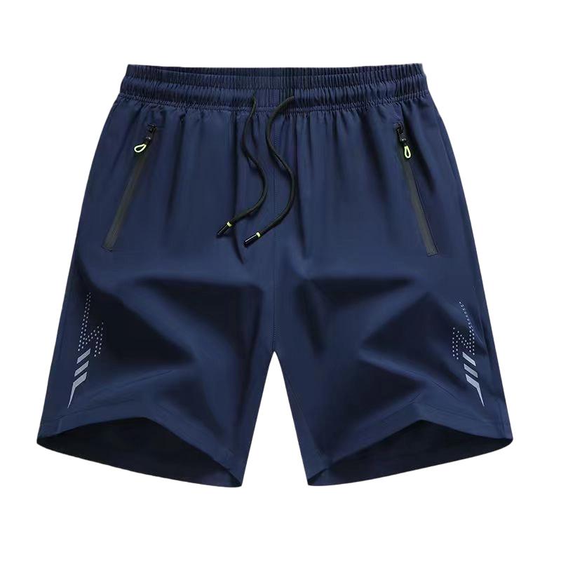 3-Pack Reflective Quick-Dry Men’s Sports Shorts with Zipper Pockets — Workout & Casual Shorts | 3-Pack Ice Silk Athletic Shorts! Zipper pockets + reflective stripes for gym, jogging, beach wear | Lightweight and sweat-free all summer