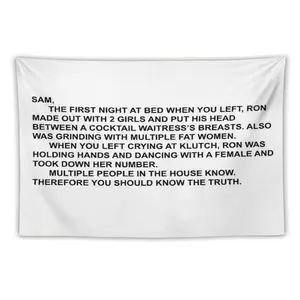 Jersey Shore Tapestry - Jersey Shore Letter to Sammi Funny Tapestry Wall Hanging - Note Jersey Shore Party Decoration Flag Tapestries for Home Living Room Bedroom Dorm Decor