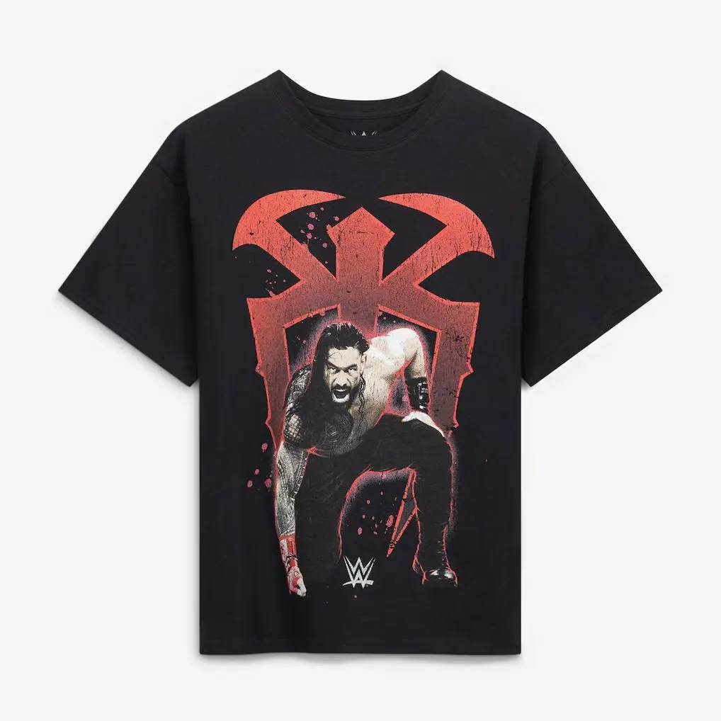 Men's Black Roman Reigns Graphic T-Shirt, Fashion Cotton, Full Colors, Full Sizes, For Men, For Women