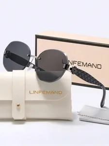 Women's Elegant Oval Frame Sunglasses, Classic Oval Sunglasses, Trendy Casual Sunglasses for Everyday Use, Fashion Accessories for Outdoor Activities