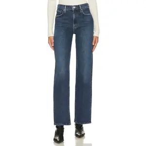 AGOLDE Harper Mid Rise Relaxed Straight Jeans in Tempo