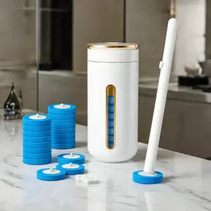 Disposable Toilet Brush Refill, 8pcs/set 3 Layer Sponge Toilet Brush Replacement Head.Household Cleaning Tool for Bathroom Toilet, House Accessories, Home Cleaning Products Cleaning Supplies