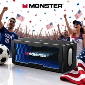 Monster S280 Portable Bluetooth 6.0 Speaker, 40W Stereo, 3D LED Show, Wireless Charging, Hands-Free Calls, USB/AUX/TF Card, Home, Party, Office & Gaming Room, Gift Ideas for Men & Women - Deals For You Days- SummerWins - DealsForYouDays
