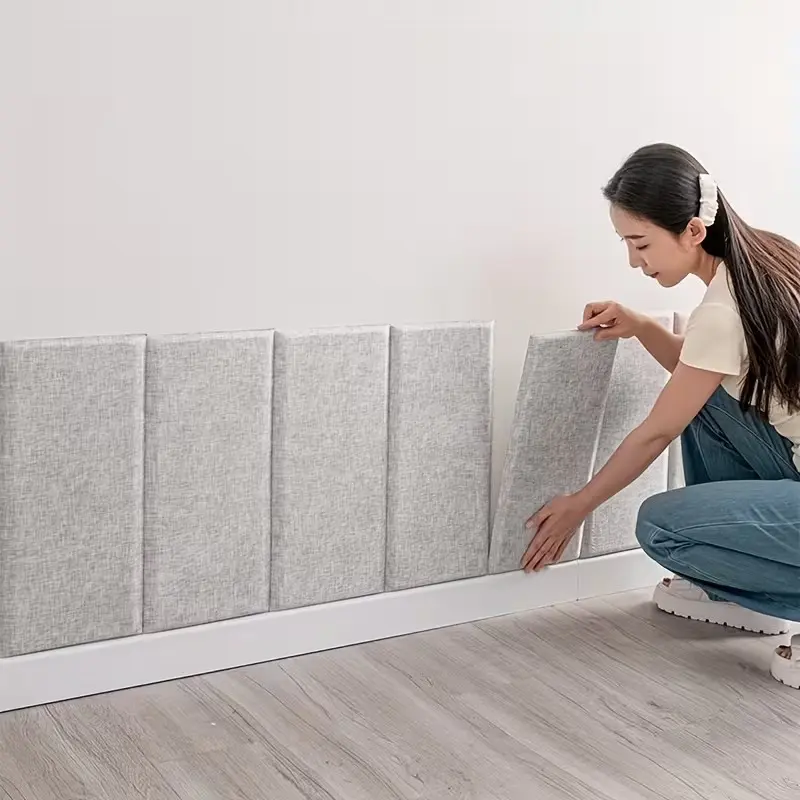 3D headboard wallpaper, Interior walls, Peel and stick panels for walls, 9.06X19.69 inches vinyl, easy to peel off, 3D self-adhesive wallboard, bed head tatami soft edge, wall protection plate wall foot