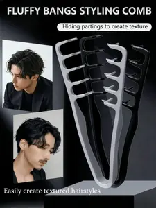 Volumizing Wide-Tooth Hair Styling Comb, Fluffy Roots Design for Men Women, Perm Curl Hair Care, Hot Hair Tool