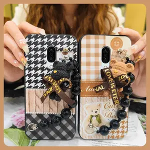 Cartoon cute Phone Case For Sharp Aquos Zero2/SHV47/SH-01M protective case Waterproof Bear bracelet silicone Back Cover Skin-friendly feel Dirt-resistant Anti-knock soft case
