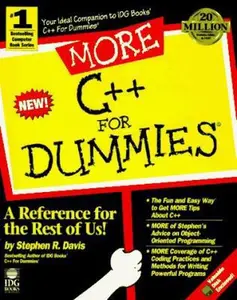 USED-More C++ for Dummies by Stephen R. Davis (Paperback)