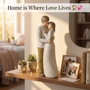 love gifts，Couple Figurine, Love Statue Gift for Wedding, Romantic Couple Figurines Best Gifts for Anniversary, Valentine’s Day, Birthday，gifts for boyfriend,bedroom decor