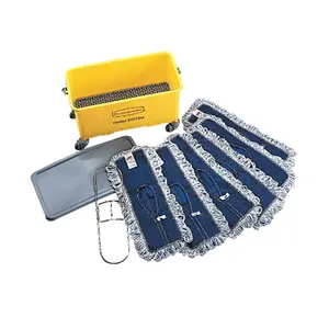 Rubbermaid Commercial Products  18 Inch Loop Fringe Finish Mop - White/Blue