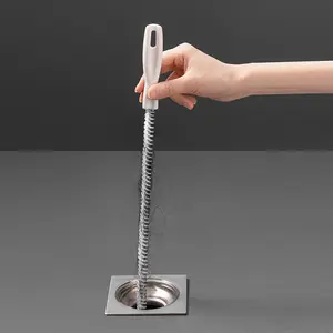 2pcs Household Pipe Dredging Tool for Clogged Kitchen Drains, Flexible Drain Cleaning Tool for Oil Stains and Blockages, Drain Clog Remover