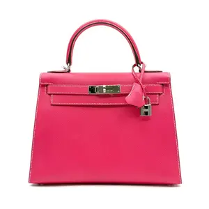 Pre-owned HERMÈS Leather Tote Bags CALUXB Hermes Kelly 28 Epsom Sellier in Rose Tyrien Candy PHW Stamp Stamp Q