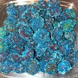 Gyzers Blue Coconut Candy Gum - Blue Color with Coconut Flavor, Dried Candy Gum, Bonbon Sweet  Snack