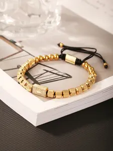 1PC Fashion Luxury Stainless Steel Pineapple Beads Crown Charm Cuban Link Bracelet for Man Jewelry Gift for Him